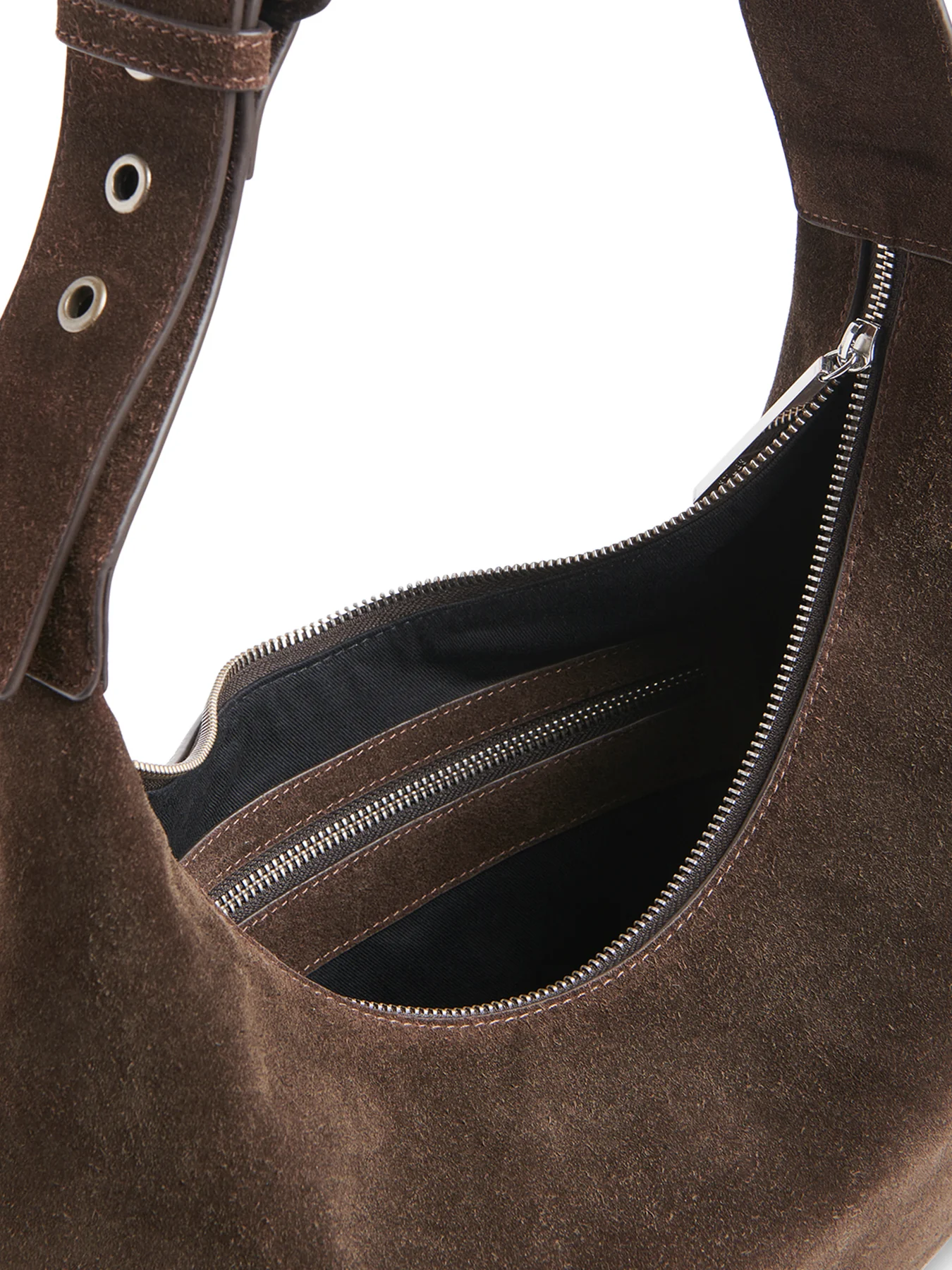 Sia Suede Curved Crossbody Bag - Image 4