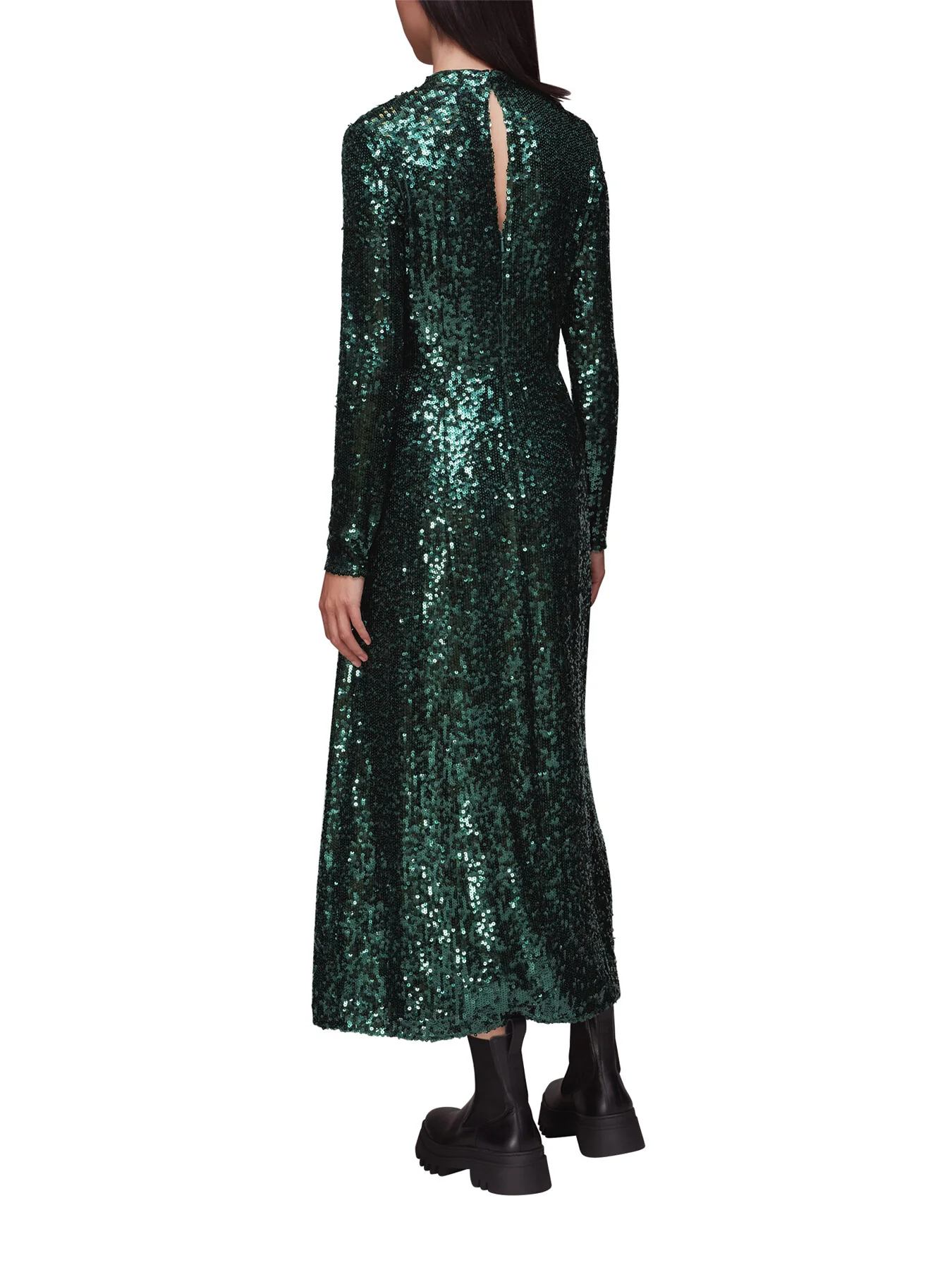 Minimal Sequin Midi Dress - Image 3