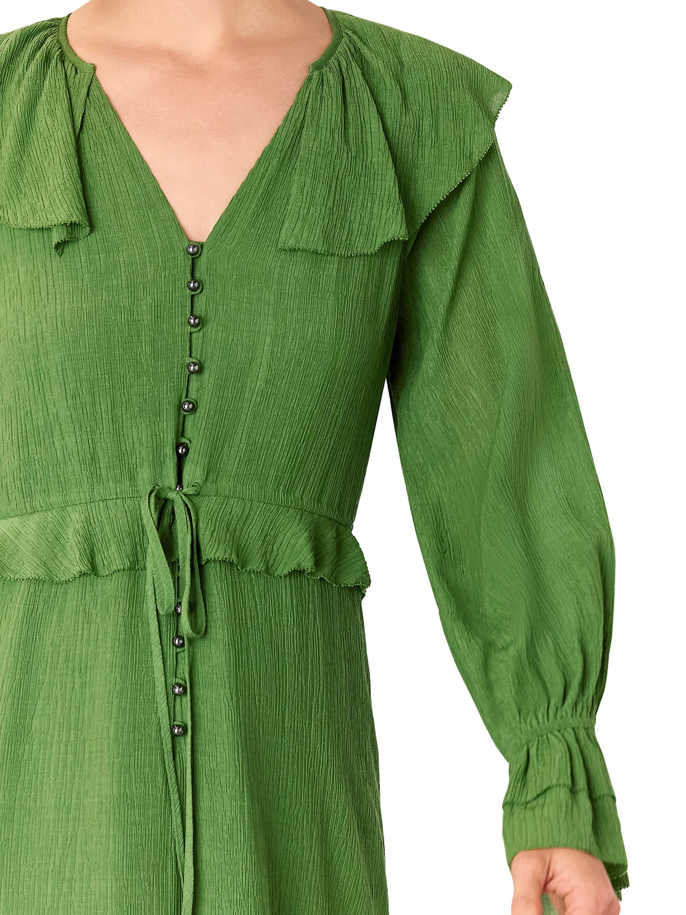 Frill Boho Midi Dress - Image 4