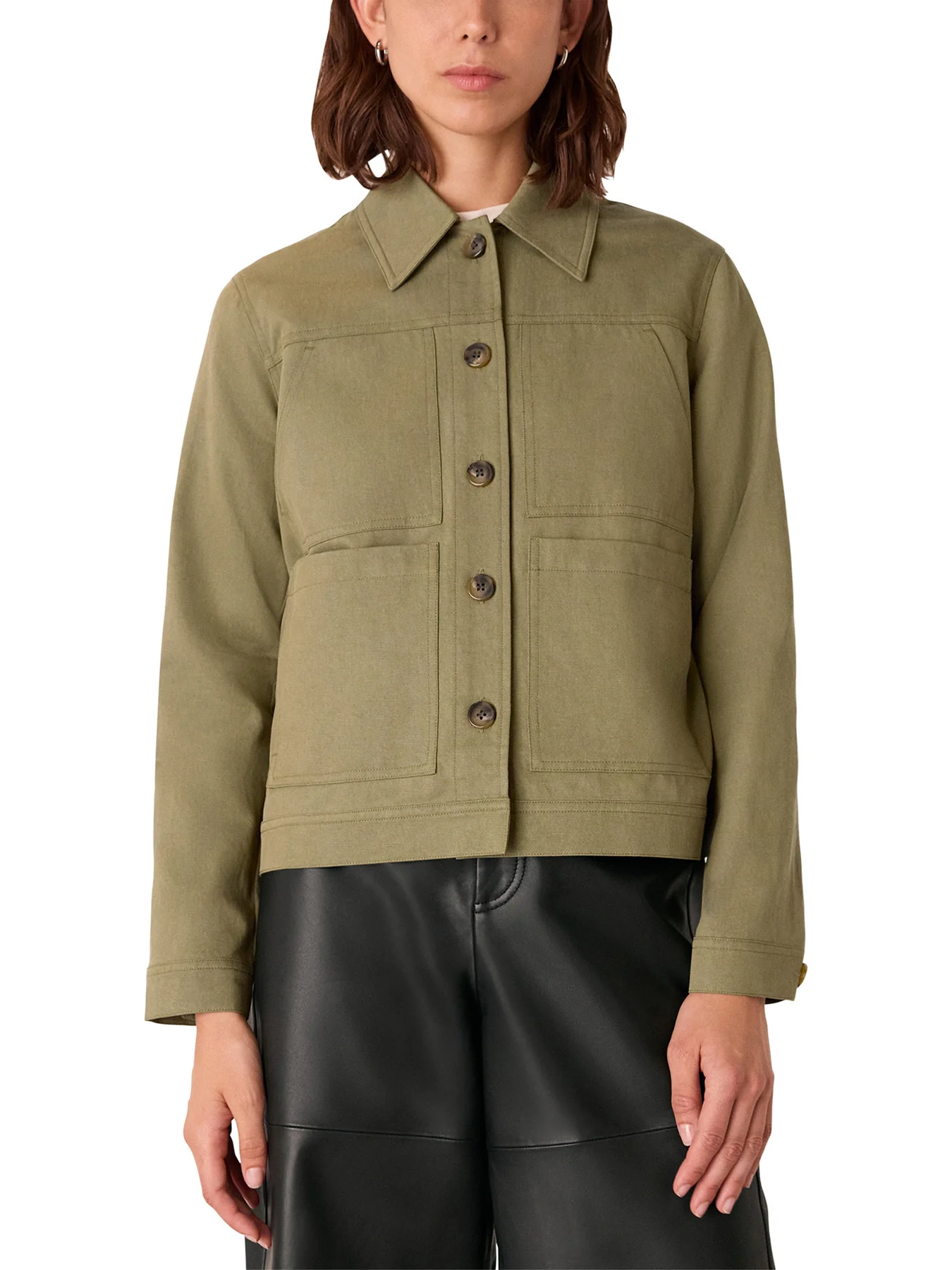 Mia Pocket Detail Jacket Green - Image 2