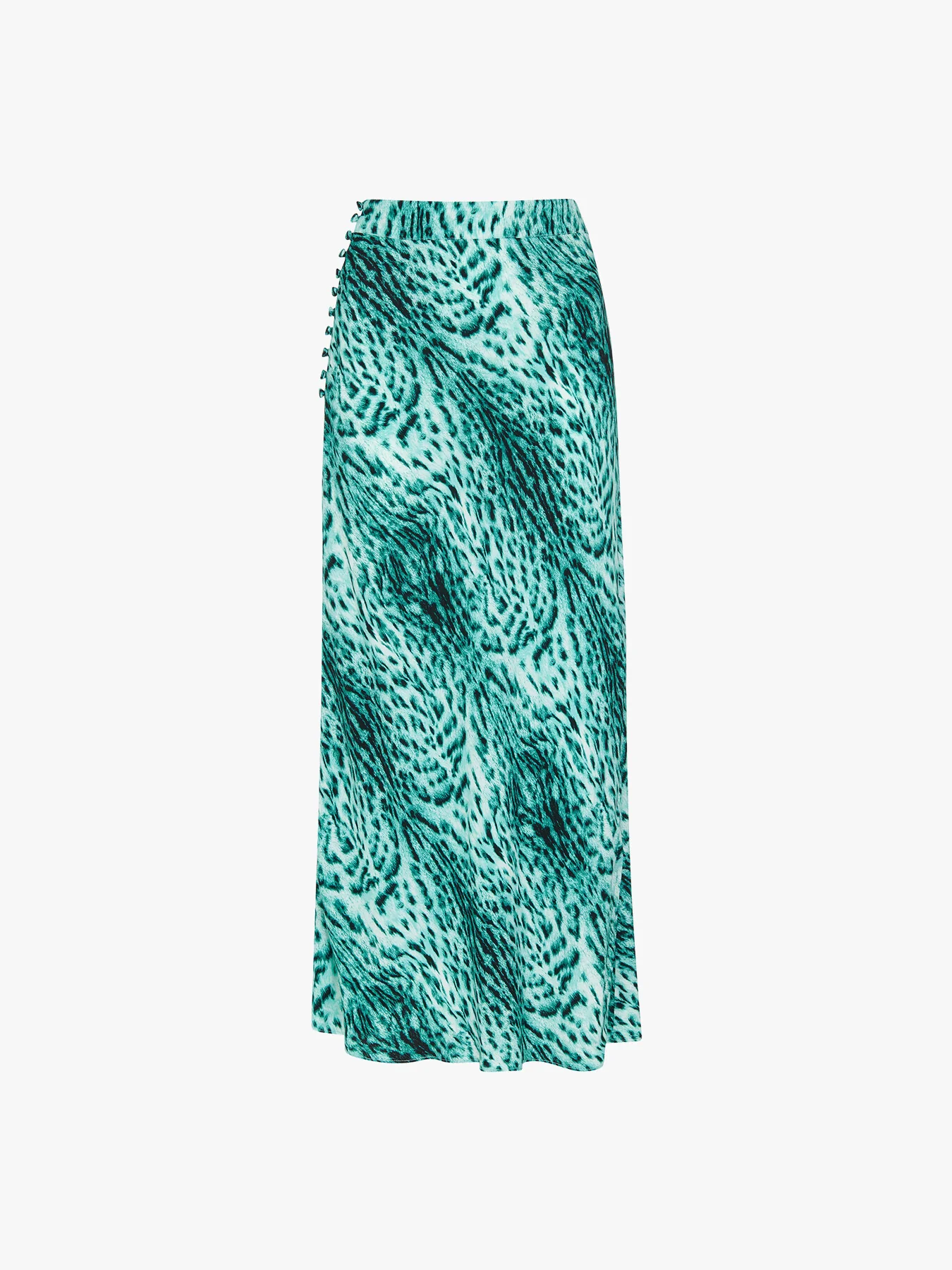 Brushed Leopard Bias Cut Skirt