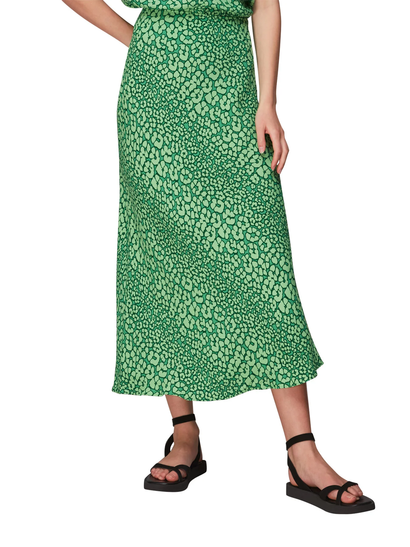 Leopard Petals Bias Cut Skirt - Image 2
