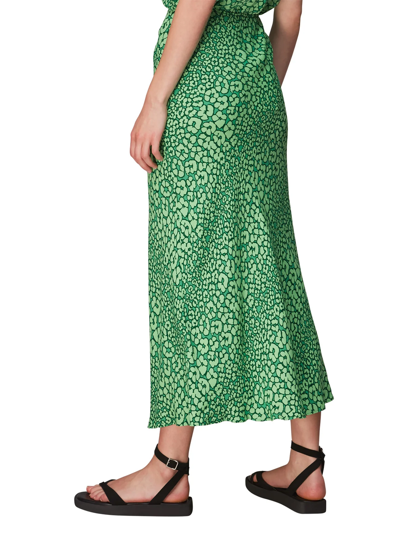 Leopard Petals Bias Cut Skirt - Image 3
