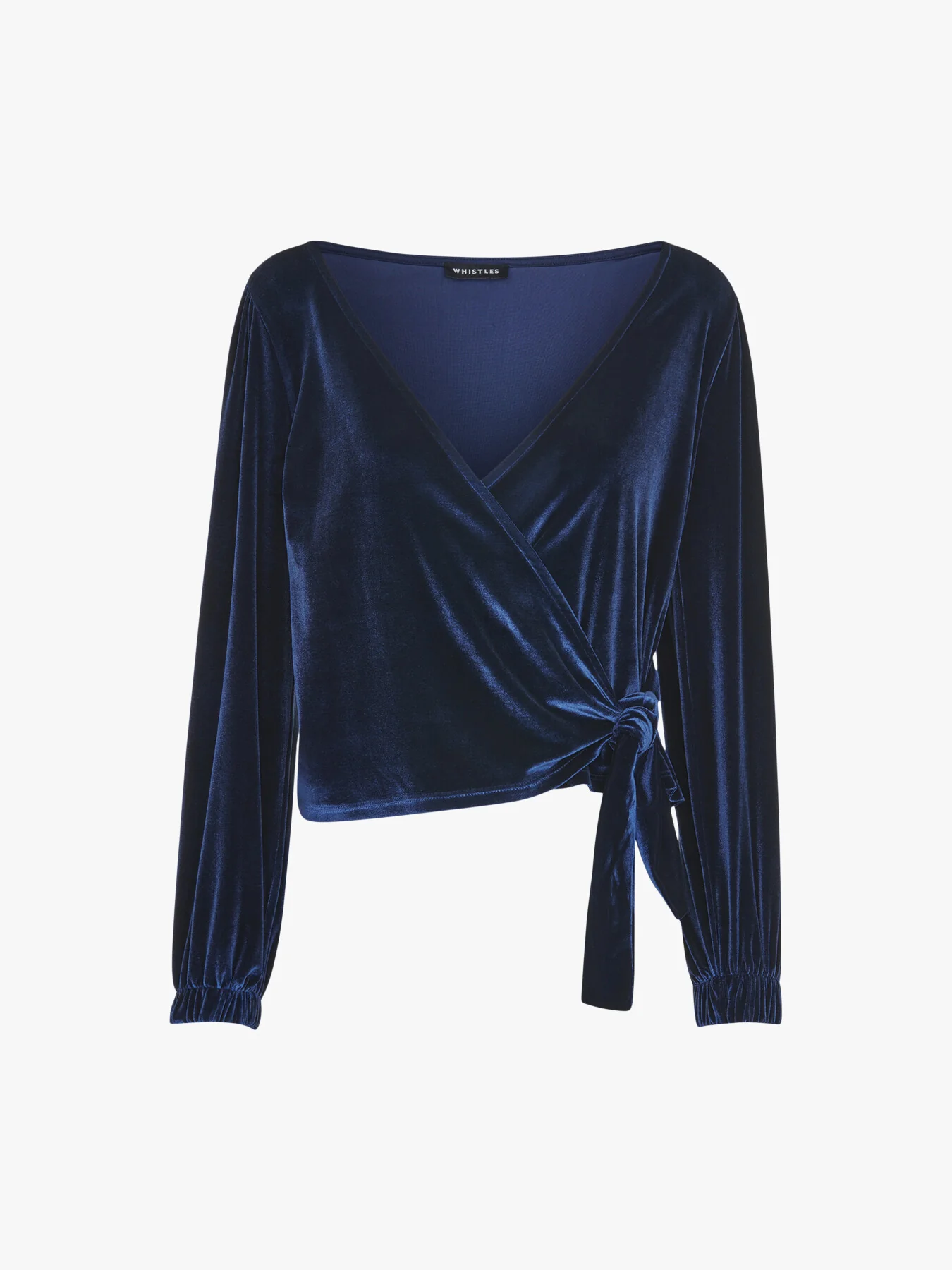 Velvet V Neck Wrap Top