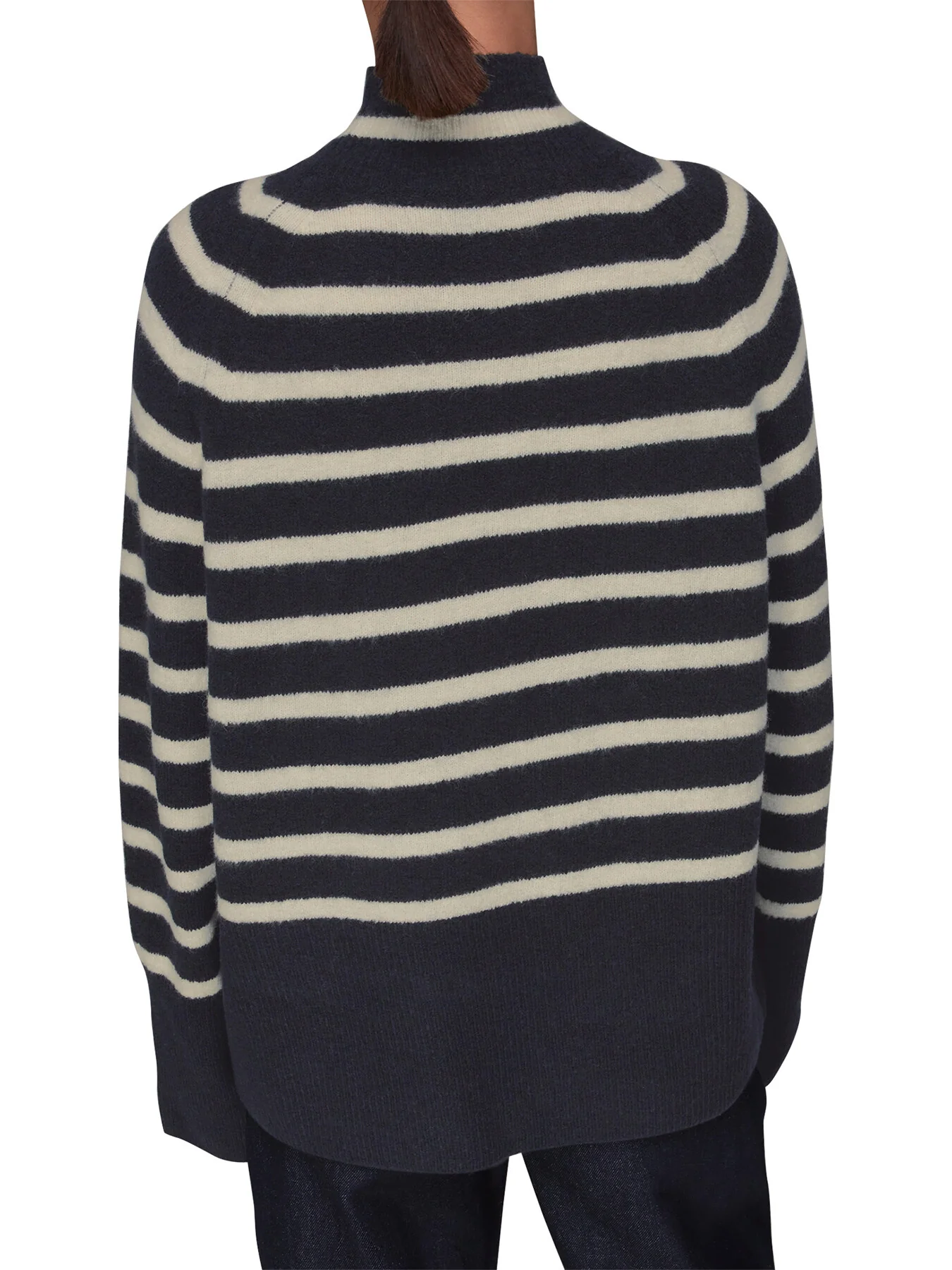 Stripe Funnel Neck Jumper - Image 3