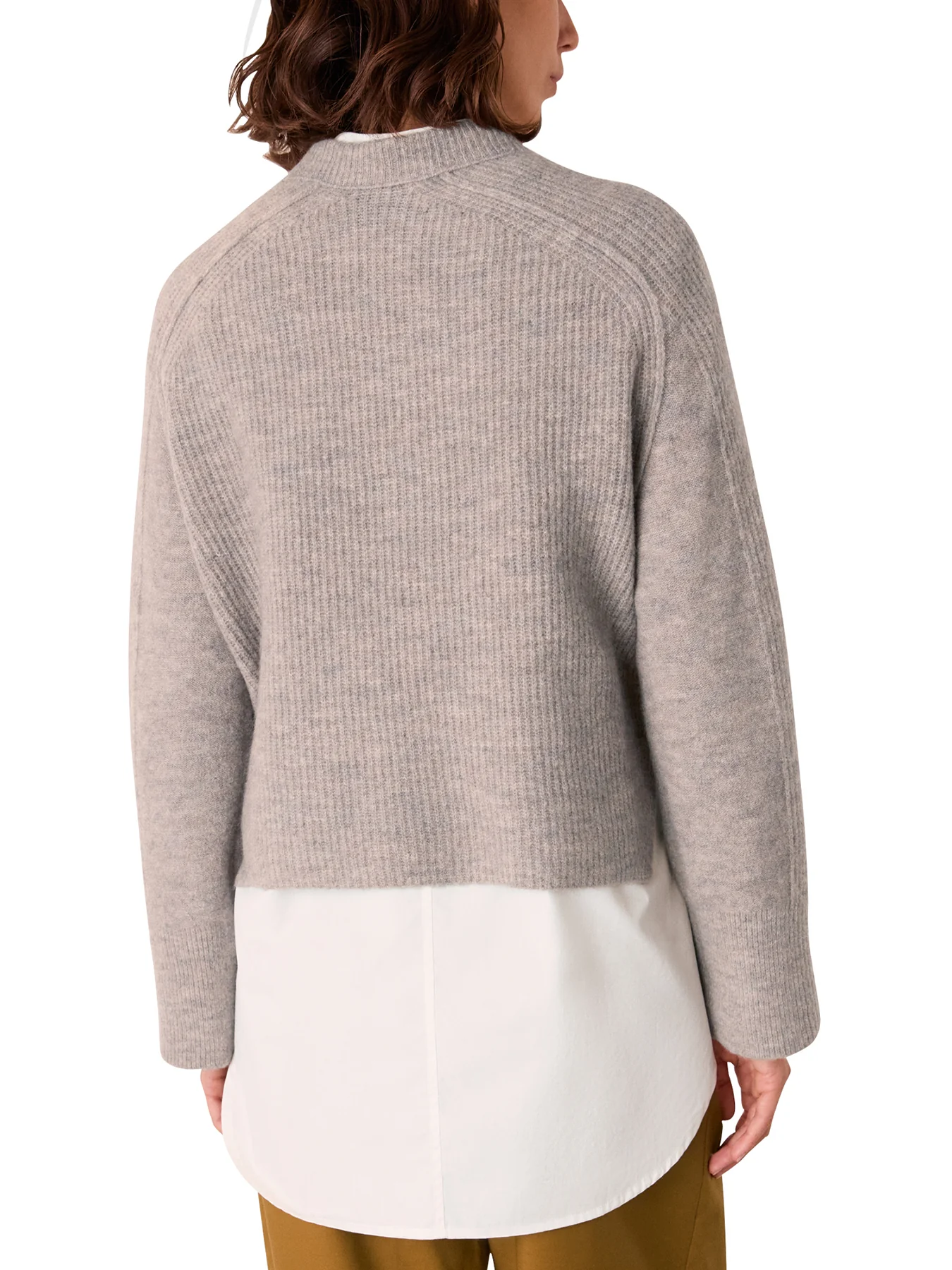 Aria Wool Mix Crew Knit Beige - Image 3