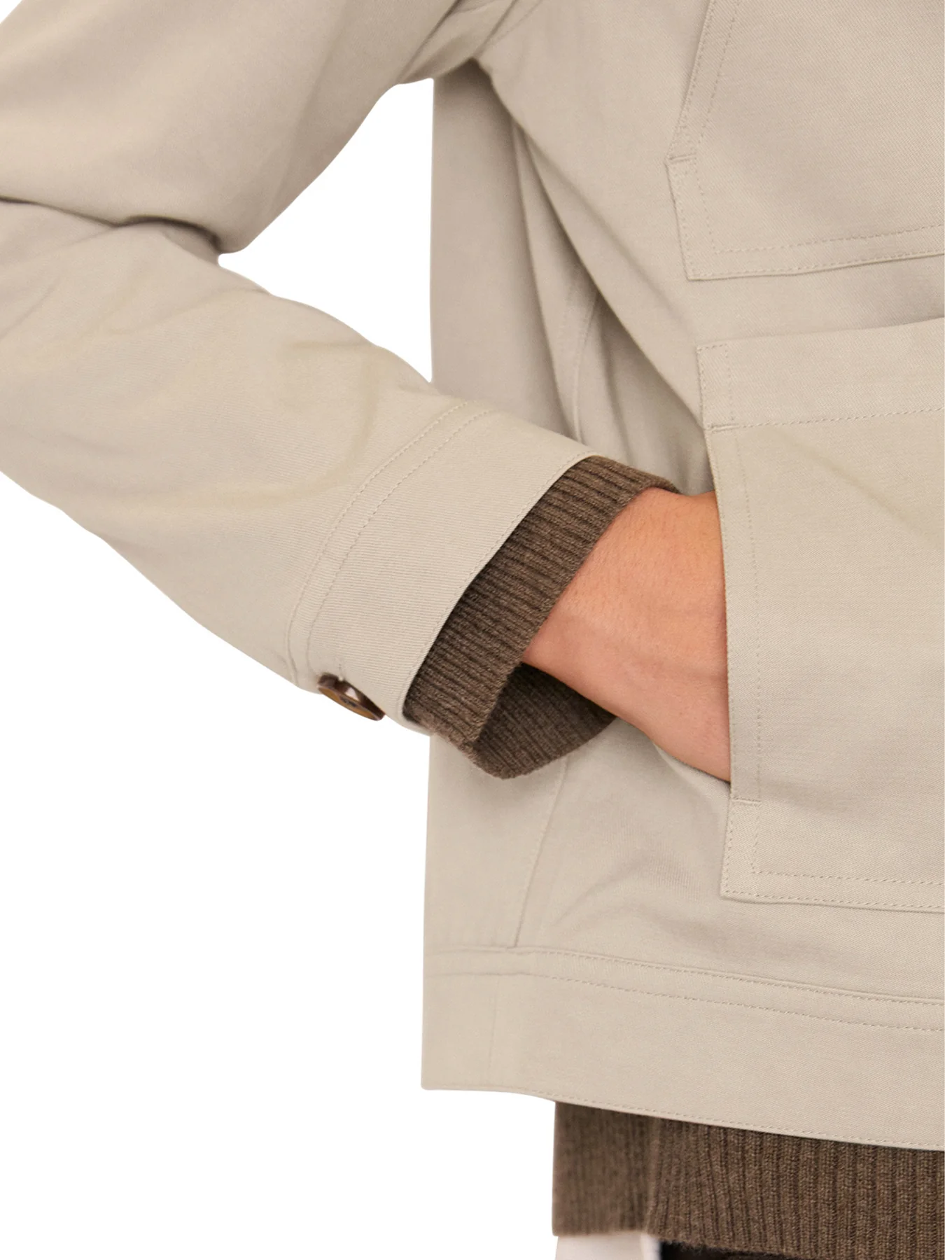 Mia Pocket Detail Jacket Beige - Image 4