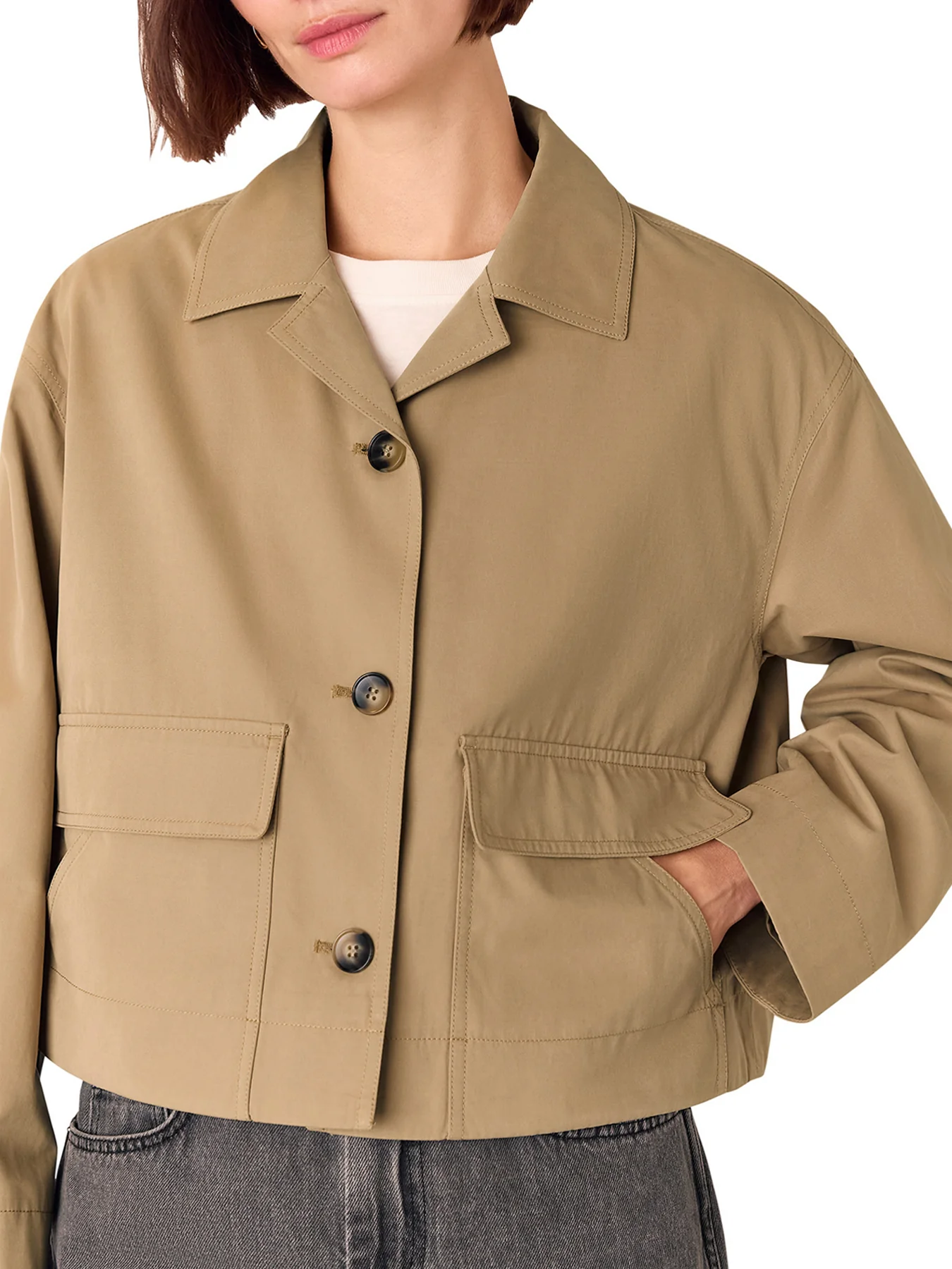 Short Cotton Trench Jacket - Image 4