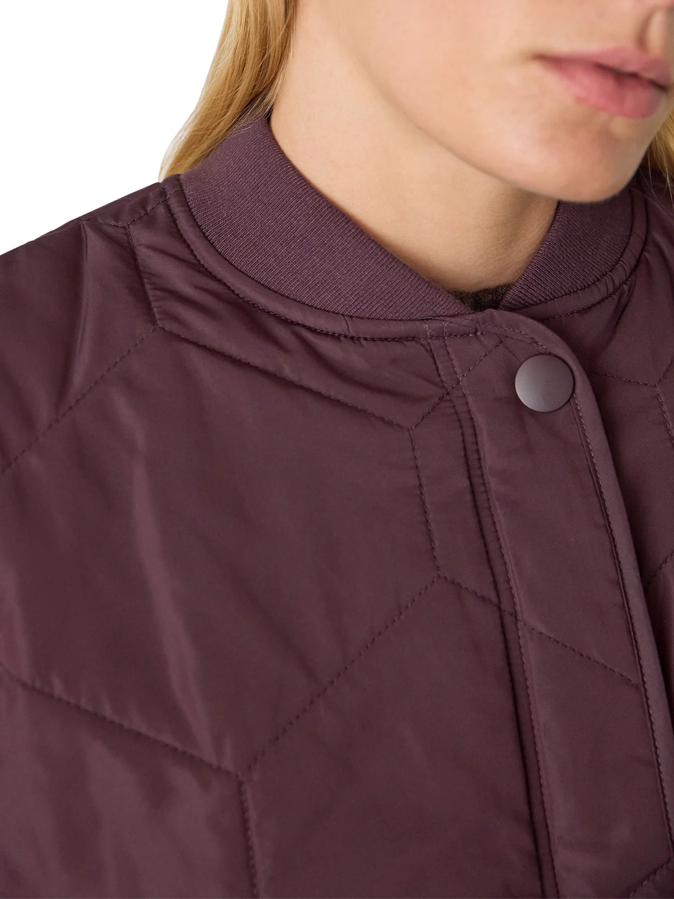 Ida Short Quilted Coat Red - Image 4