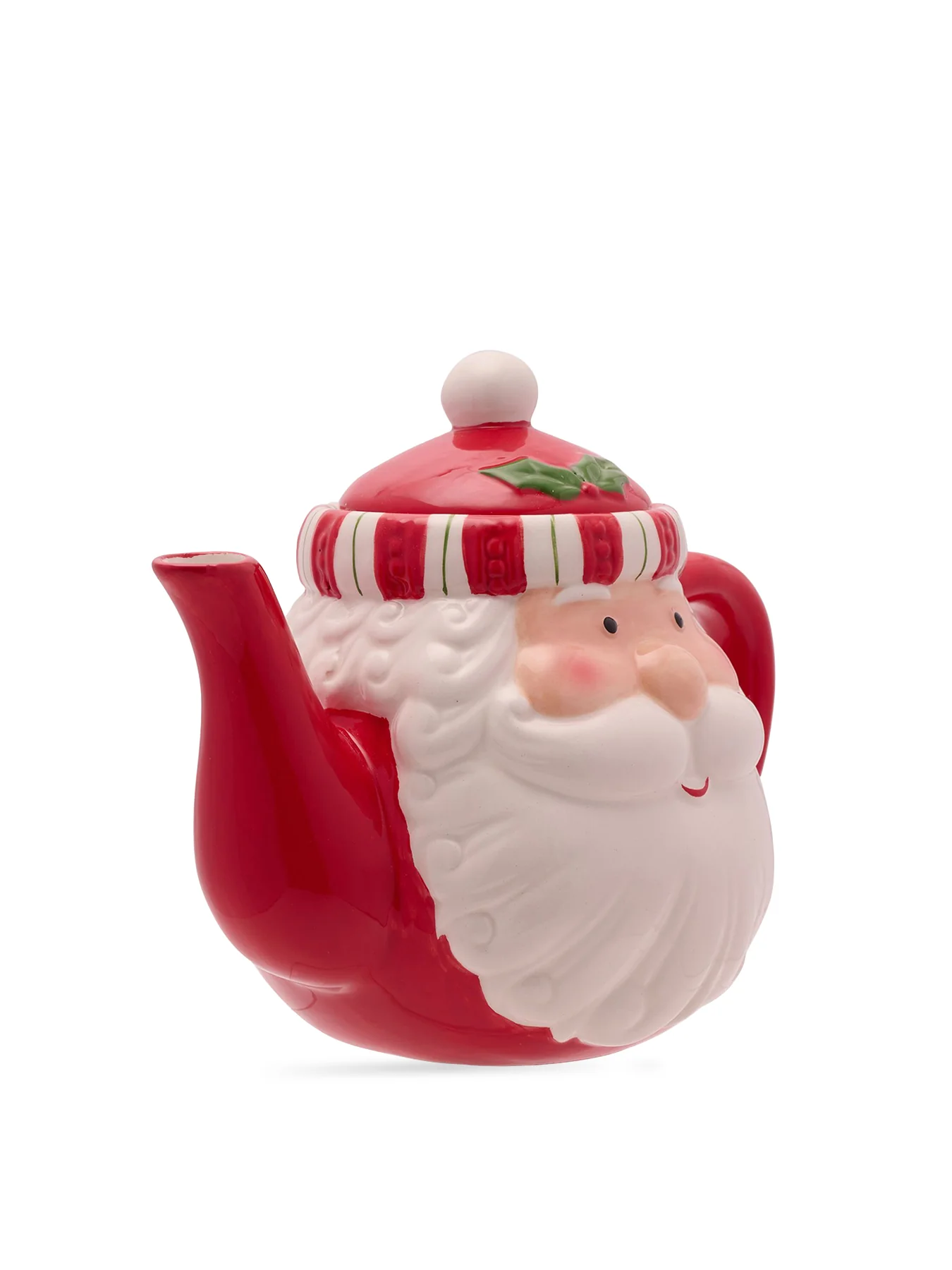 Santa’s Head Shaped Teapot Red - Image 4