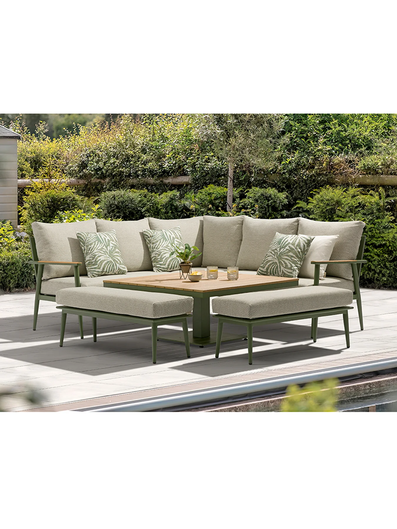 Wisley 8-Seater Garden Lounge Set Sage - Image 3