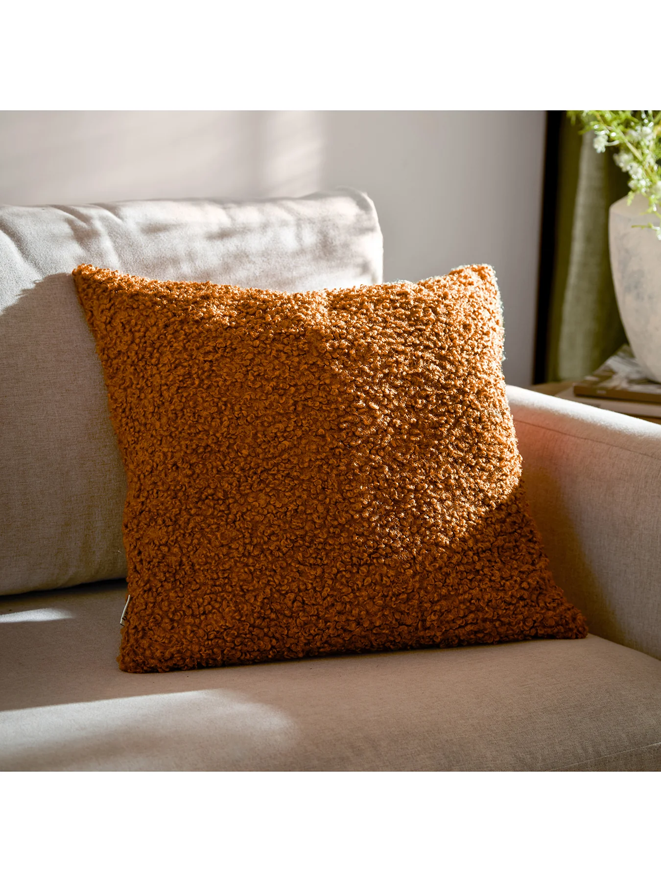 Cabu Feather Cushion Ginger - Image 2