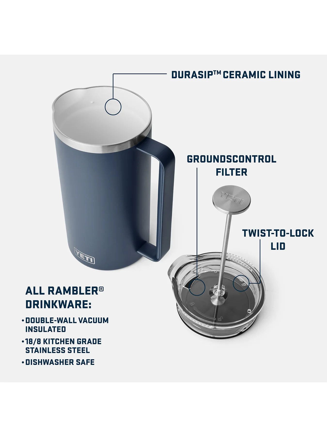 French Press Coffee Maker 64oz - Image 3